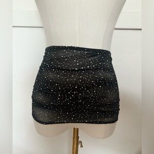 Black Sparkle Sheer Sexy Dress/Skirt